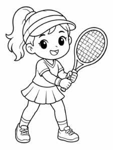Tennis Player With Racket