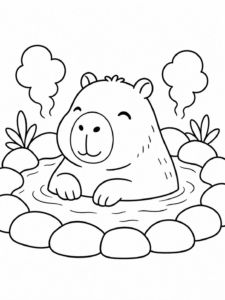 Relaxing Hot Spring Capybara