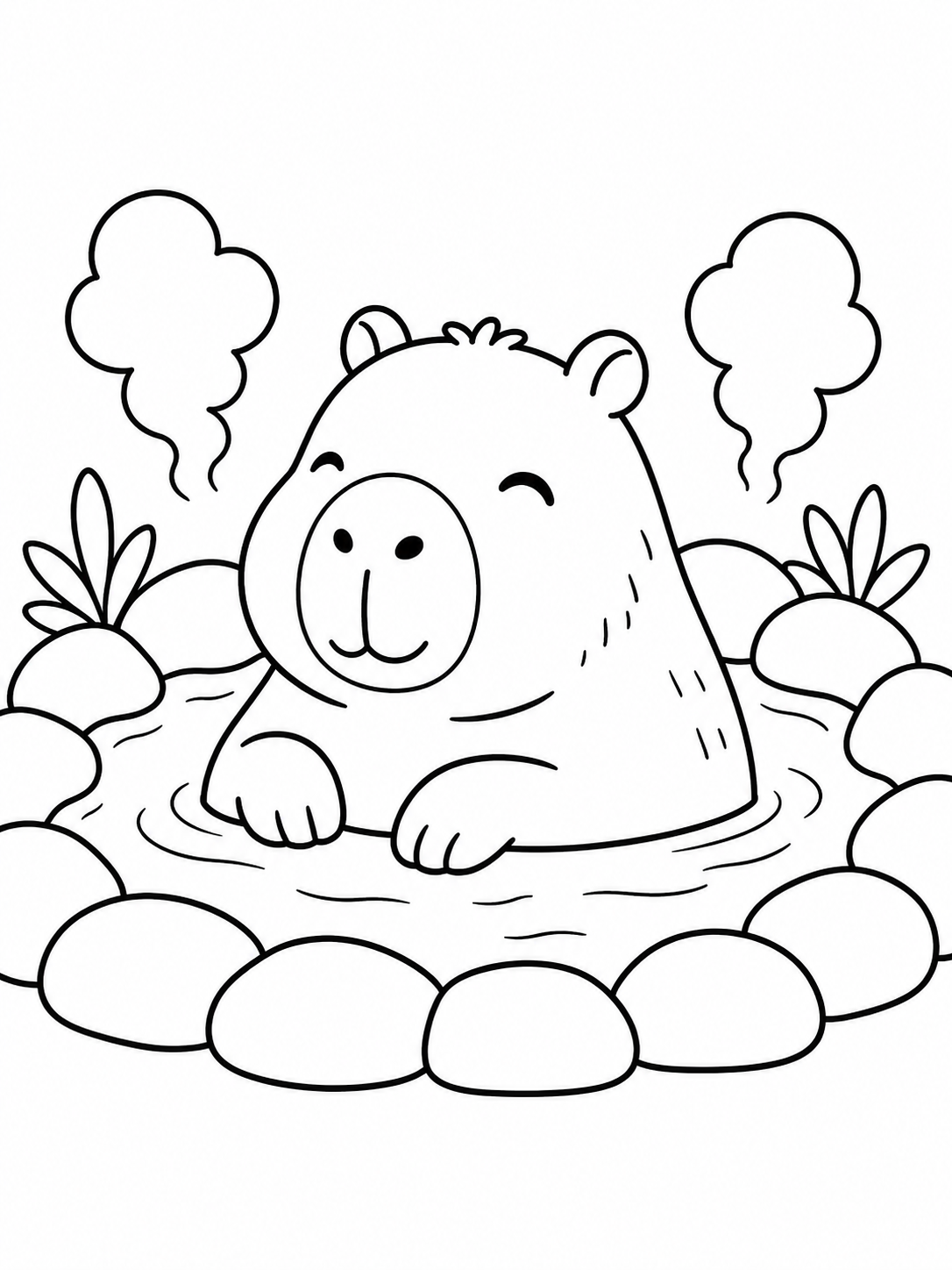 Relaxing Hot Spring Capybara