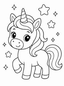 Unicorn With Magical Stars