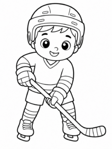 Hockey Player With Stick