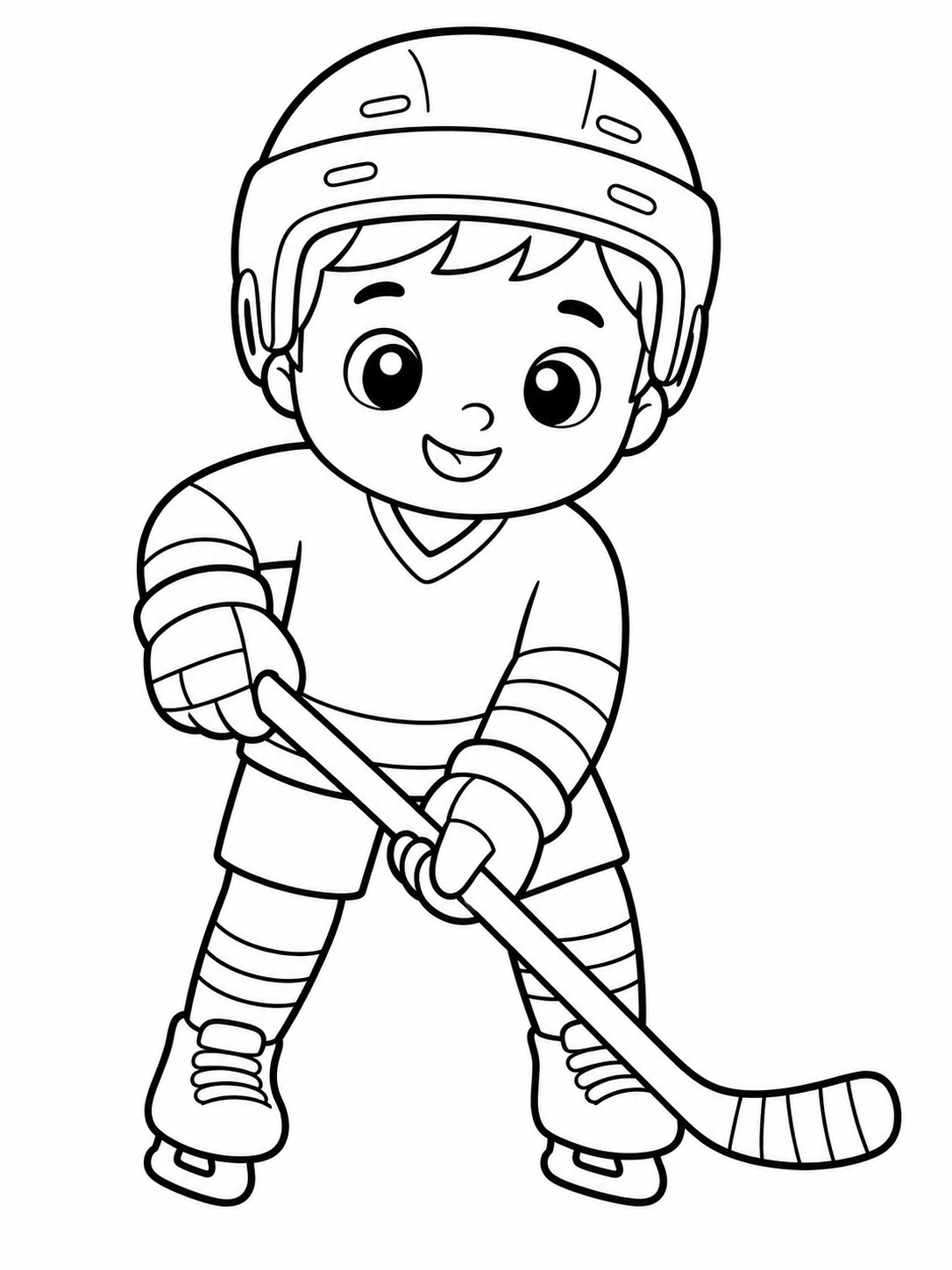 Hockey Player With Stick