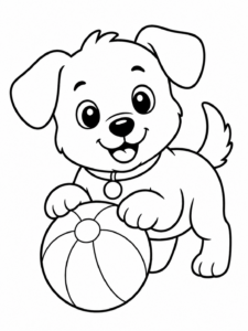 Puppy Playing With Ball