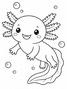 Axolotl Swimming Underwater