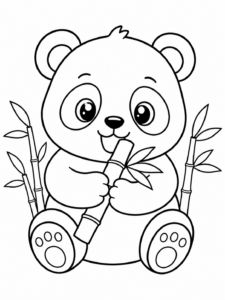 Panda Eating Bamboo