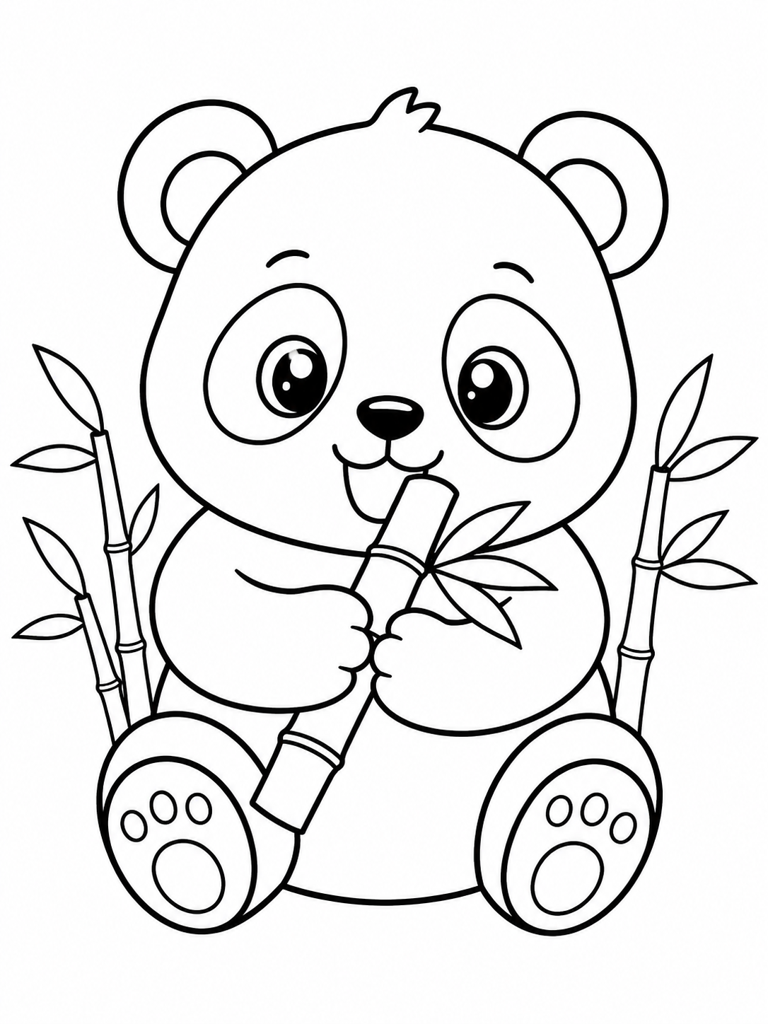 Panda Eating Bamboo