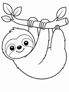 Sloth Hanging From Tree